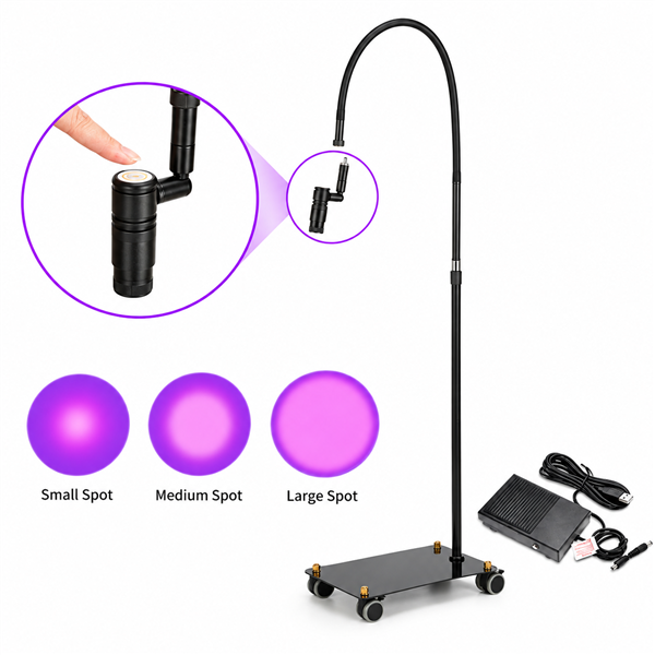 Adjustable-Beam Dimmable UV LED Lash Lamp